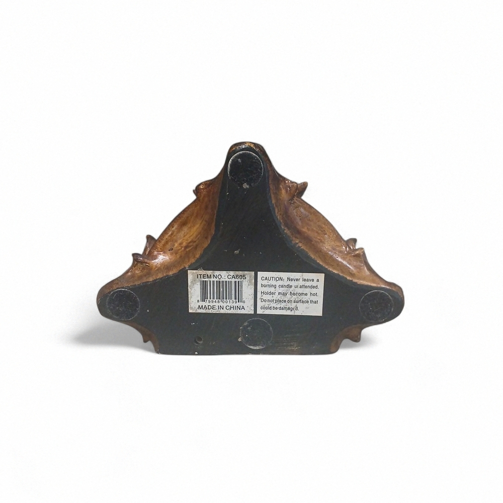 Fleur-de-lis wooden candle holder,Wall Sconce.  8"H x 5.5"W.  2FOR$10 - Picture 5 of 7